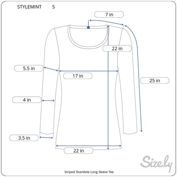 STYLEMINT XS Extra Small Striped Long Sleeve Tee by Mary Kate & Ashley Olsen - Picture 4 of 8